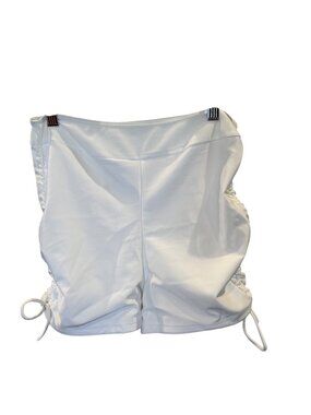 Girls Swim Shorts Size 160 Girls XL 14-16 White Side Drawstring Board Shorts